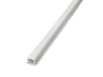 A  cartridge of Faithfull white silicone sealant with a flexible cured finish, for sealing joints around kitchens, bathrooms, and windows.