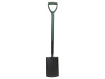 A Faithfull short-handled square-bladed spade with a steel blade and a wooden or fibreglass shaft, for general digging work.