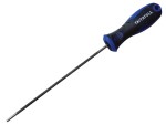 A saw with a hardened blade and a comfortable handle, for cutting timber, metal, or masonry.
