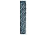 A Faithfull needle file with a hardened steel abrasive surface and a turned wooden or synthetic handle, for shaping and deburring metal.