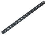 A Faithfull round file with a hardened steel abrasive surface and a turned wooden or synthetic handle, for shaping and deburring metal.