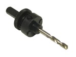 A bi-metal 210mm hole saw with hardened teeth and a centre drill-bit pilot, for cutting large-diameter holes in timber, metal, and plastic.