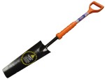 A Faithfull short-handled square-bladed spade with a steel blade and a wooden or fibreglass shaft, for general digging work.