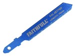 A Faithfull cordless jigsaw with orbital action and a variable-speed trigger, for cutting curves and internal shapes.