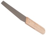 A cutting knife with a steel blade and an ergonomic handle, for general site and workshop use.