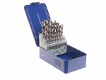 A set of Faithfull screwdrivers with colour-coded handles covering a range of flathead and Phillips sizes.,