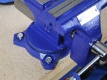 A Faithfull clamp with an adjustable jaw and a screw-tightening mechanism, for holding workpieces in position during cutting, drilling, or bonding.