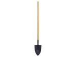 A Faithfull short-handled square-bladed spade with a steel blade and a wooden or fibreglass shaft, for general digging work.