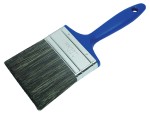 A brush with natural or synthetic bristles and an ergonomic handle, for applying coatings or cleaning surfaces.