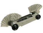 A steel screw with a threaded shaft and sharp point, for general-purpose fastening applications.
