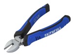 A pair of Faithfull pliers with hardened steel jaws and insulated handles, for gripping and bending work.