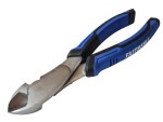 A pair of Faithfull pliers with hardened steel jaws and insulated handles, for gripping and bending work.