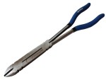 A pair of Faithfull pliers with hardened steel jaws and insulated handles, for gripping and bending work.