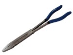 A pair of Faithfull pliers with hardened steel jaws and insulated handles, for gripping and bending work.