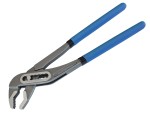 A pair of Faithfull combination pliers with serrated flat jaws, a pipe-gripping section, and a side cutter, for general gripping work.