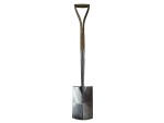 A Faithfull short-handled square-bladed spade with a steel blade and a wooden or fibreglass shaft, for general digging work.