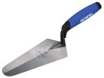 A Faithfull gauging trowel with a rounded heel steel blade, used for measuring and mixing small batches of mortar or adhesive.