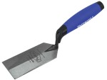 A Faithfull margin trowel with a rectangular steel blade, designed for spreading adhesive and working in confined spaces.