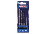 A set of 5 Faithfull screwdrivers with colour-coded handles covering a range of flathead and Phillips sizes.,