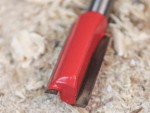 A Faithfull plunge router with a fine depth adjuster and a guide fence, for cutting grooves, rebates, and profiles in timber.