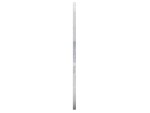 A single long, narrow metal bar with a hole at one end, isolated on a white background. The bar has engraved markings and numbers along its length, resembling a measuring or leveling tool.