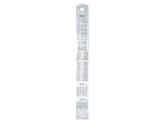 A Faithfull stainless steel rule with etched metric and imperial graduations, for precise measurement in workshops and on site.