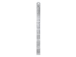 A Faithfull stainless steel rule with etched metric and imperial graduations, for precise measurement in workshops and on site.