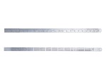 A Faithfull stainless steel rule with etched metric and imperial graduations, for precise measurement in workshops and on site.
