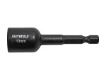A steel hex nut with an internally threaded profile, for use with a matching bolt or threaded rod.