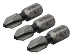 A Faithfull impact-rated screwdriver bit with a hex shank and torsion zone for use in impact drivers.,
