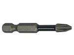 A Faithfull impact-rated screwdriver bit with a hex shank and torsion zone for use in impact drivers.,