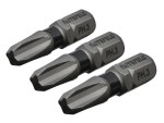 A Faithfull impact-rated screwdriver bit with a hex shank and torsion zone for use in impact drivers.,