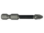 A Faithfull impact-rated screwdriver bit with a hex shank and torsion zone for use in impact drivers.,