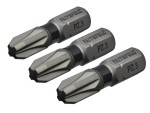 A Faithfull impact-rated screwdriver bit with a hex shank and torsion zone for use in impact drivers.,