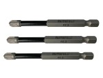 A Faithfull impact-rated screwdriver bit with a hex shank and torsion zone for use in impact drivers.,
