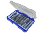 A set of 61 Faithfull screwdrivers with colour-coded handles covering a range of flathead and Phillips sizes.,