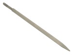 A hardened steel SDS demolition chisel with a wide flat blade, designed for use with SDS rotary hammers to break out tiles, mortar, and concrete.