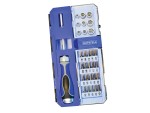 A Faithfull socket wrench set with a ratchet handle and multiple socket sizes, for tightening and loosening nuts and bolts.
