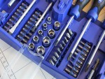 A set of 63 Faithfull screwdrivers with colour-coded handles covering a range of flathead and Phillips sizes.,