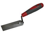 A Faithfull margin trowel with a rectangular steel blade, designed for spreading adhesive and working in confined spaces.