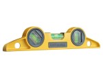 A Faithfull 24cm spirit level with an extruded aluminium body and accurate vials, for checking horizontal and vertical alignment.