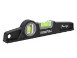 A Faithfull 25cm spirit level with an extruded aluminium body and accurate vials, for checking horizontal and vertical alignment.