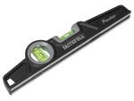 A Faithfull 25cm spirit level with an extruded aluminium body and accurate vials, for checking horizontal and vertical alignment.
