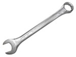 A Faithfull combination spanner with an open-ended jaw at one end and a ring spanner at the other, in chrome vanadium steel.