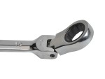 A Faithfull combination spanner with an open-ended jaw at one end and a ring spanner at the other, in chrome vanadium steel.