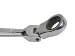 A Faithfull combination spanner with an open-ended jaw at one end and a ring spanner at the other, in chrome vanadium steel.