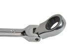 A Faithfull combination spanner with an open-ended jaw at one end and a ring spanner at the other, in chrome vanadium steel.