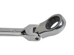 A Faithfull combination spanner with an open-ended jaw at one end and a ring spanner at the other, in chrome vanadium steel.