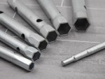 A Faithfull spanner or wrench in chrome vanadium steel, for tightening and loosening nuts and bolts.