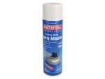 A 500ml spray can of Faithfull adhesive or sealant, for bonding insulation, fabrics, and lightweight materials.